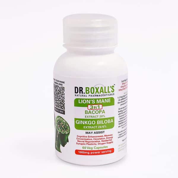 Dr Boxall's - Lion's mane Ginkgo biloba 3in1 60s wellness supplement